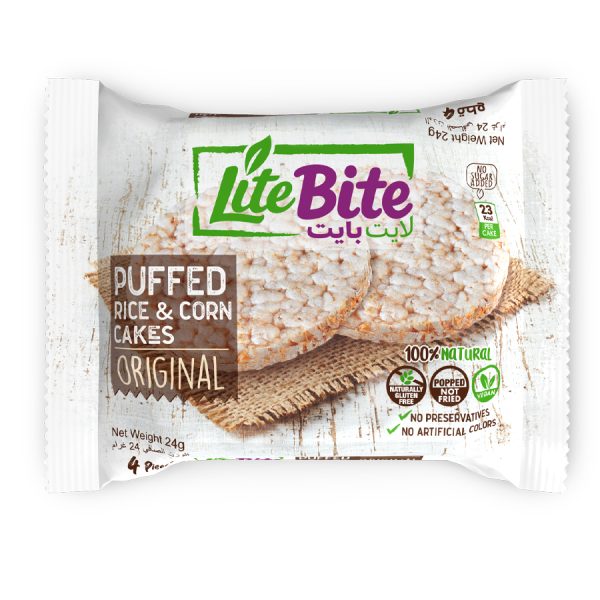 Puffed White Rice & Corn Cakes Original X3