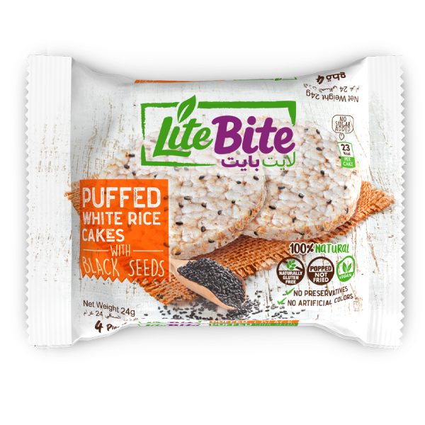 Puffed White Rice Cakes With Black Seeds X3