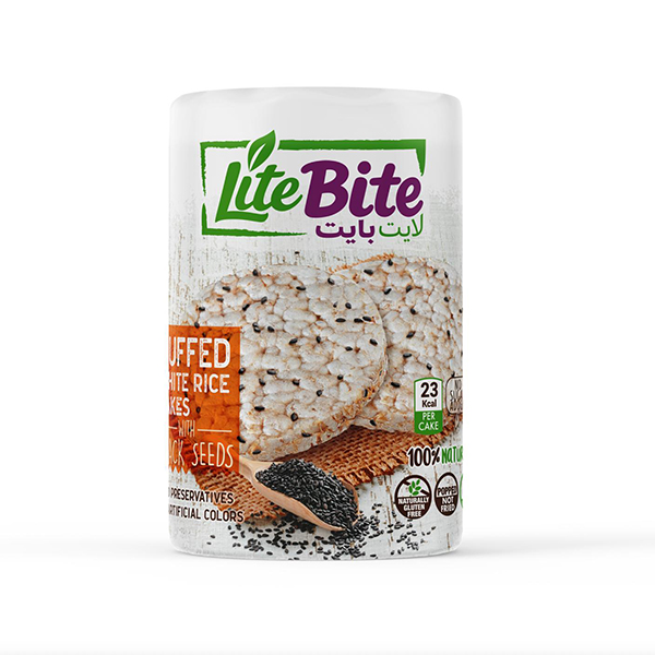 Puffed White Rice Cakes With Black Seeds