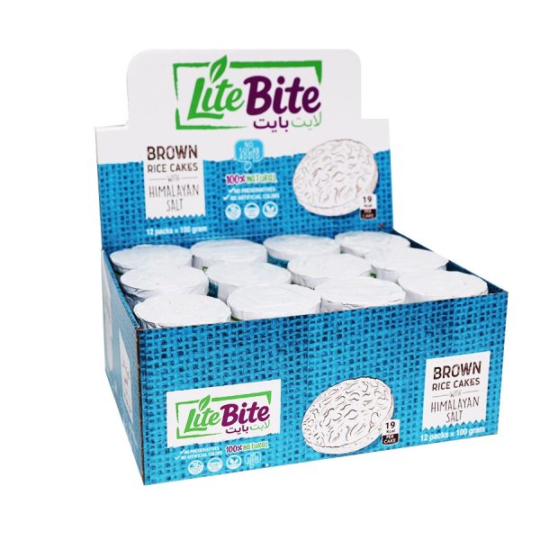 Puffed Brown Rice Cakes With Himalayan Salt Box X12