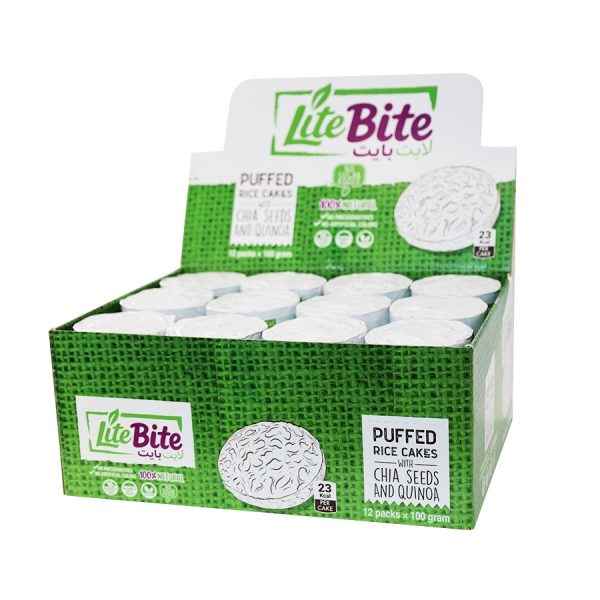 Puffed White Rice Cakes With Chia & Quinoa Box X12